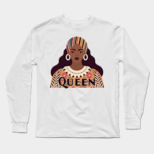 African Queen Fabric Long Sleeve T-Shirt